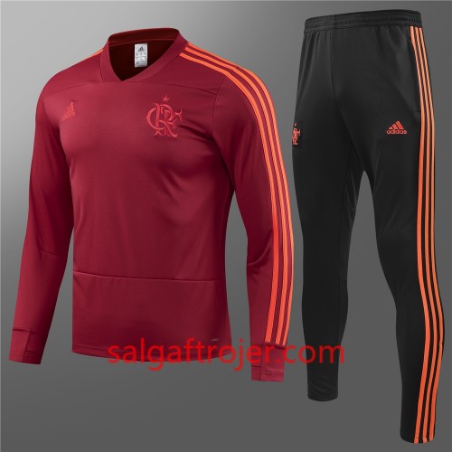 Flamengo Sweatshirt Dragt Rød 2018-2019 Flamengo Sweatshirt Dragt Rød 2018-2019